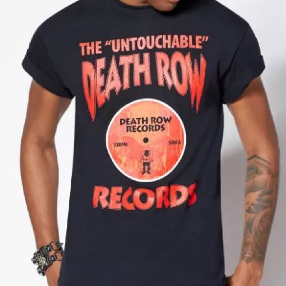 Untouchable Death Row Records Black Men's Tee Shirt Size Large